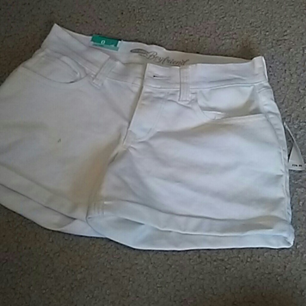White Boyfriend Shorts